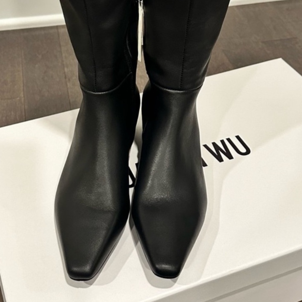 Jason Wu Sleek Black Heeled Boots Sz 7.5
